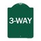 Signmission Designer Series Sign-3-Way, Green & White Aluminum Architectural Sign, 18" x 24", GW-1824-24408 A-DES-GW-1824-24408 - alternate 1